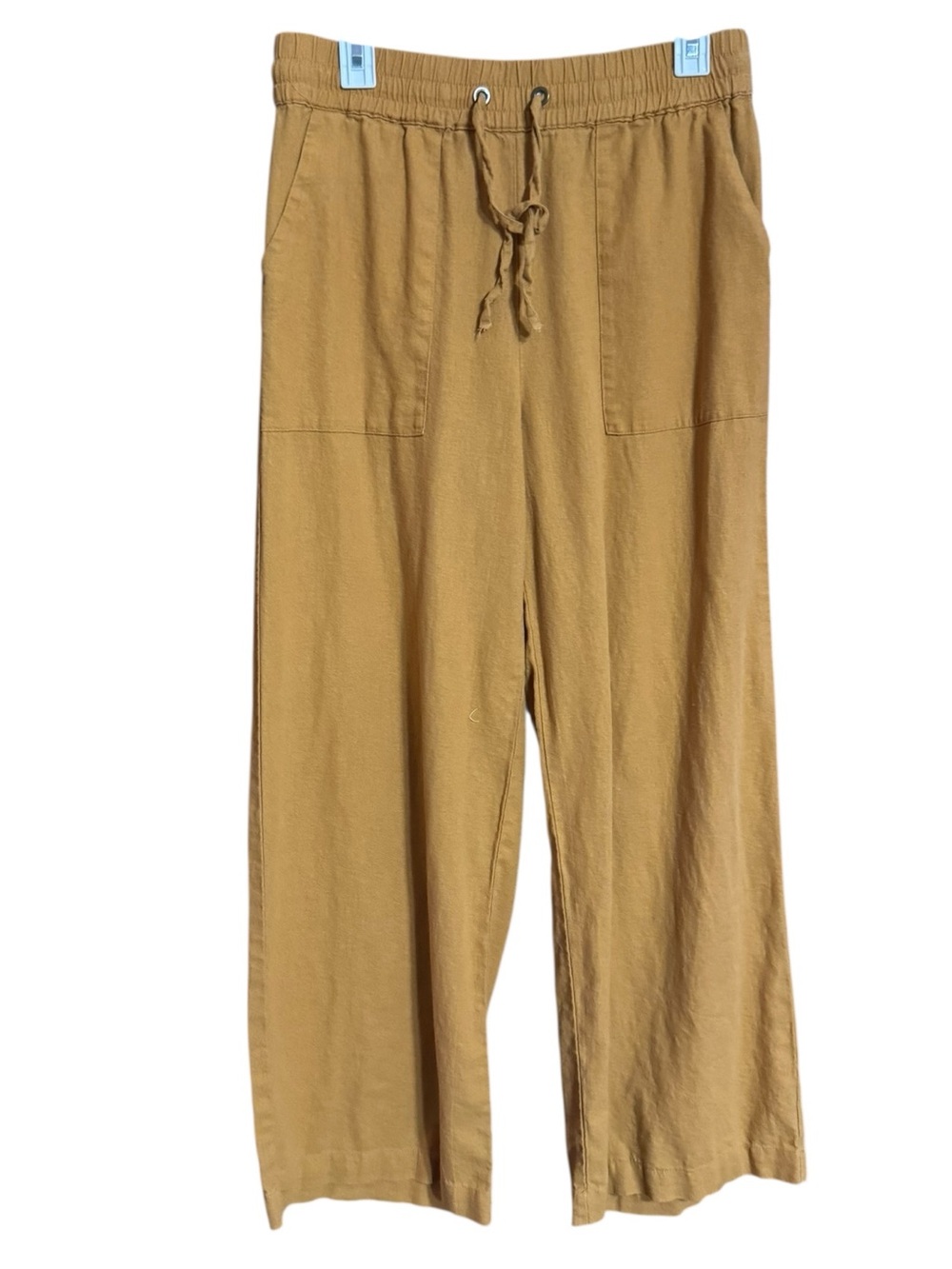 Zenana Linen Drawstring Pants Sz L